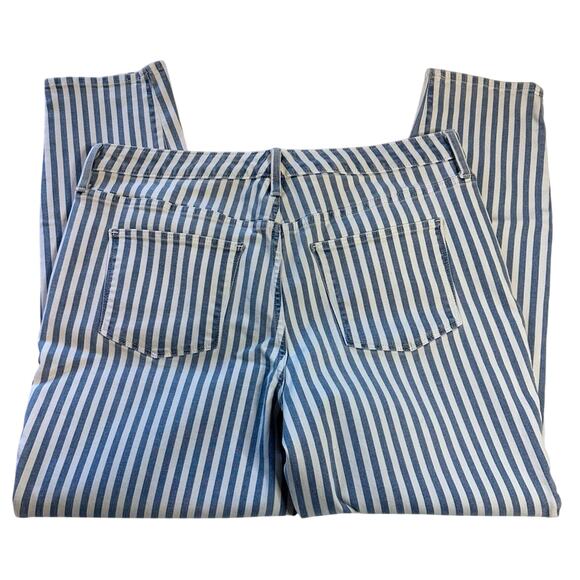 Universal Thread High Rise Skinny Nautical Sailor Stripe Button Fly Jeans 16/33R - Picture 4 of 6